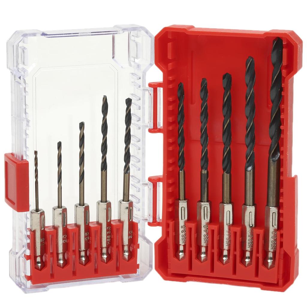 Набор сверл PowerSpirit PSDL1, шестигранный, для деревообработки, металла, набор из 10 шт.