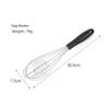 Stainless Steel Egg Beater with Rubber Handle - Handheld Mixer for Baking and Frothing