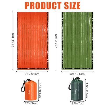 Водонепроницаемый легкий тепловой аварийный спальный мешок Bivy Sack - одеяла для выживания Кемпинг, походы, отдых на природе, активный отдых