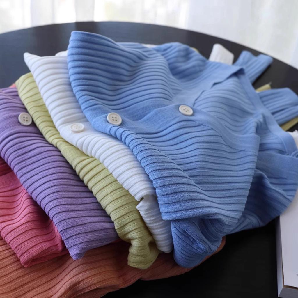 Летний тонкий солнцезащитный кардиган Ice Silk Knitted Cardigan, короткая шаль, куртка-рубашка с кондиционером