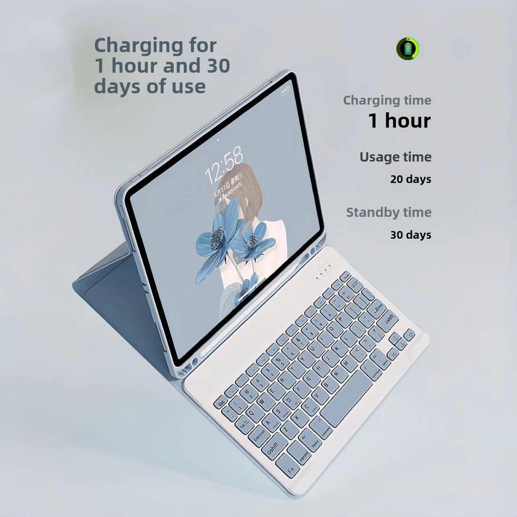 Защитный чехол с магнитной Bluetooth-клавиатурой для iPad Air 5 и 9-го поколения, защита от падений, все включено