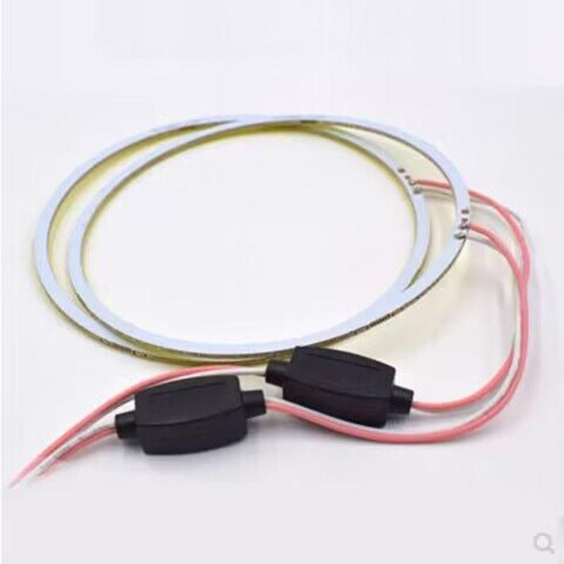 2 шт. Автомобильная фара Cob Aperture Angel Eye LED COB Белый свет Круг 60/70/80/90/100/110/120 мм Мотоциклетные фары для автомобилей