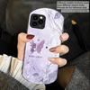 Роза Мода Бабочка Для iPhone 17 Air 16 15 14 Pro 13 Plus 12 mini 11 Pro Max XR X 7 8 Эллиптический Закаленное Стекло Чехол для Телефона