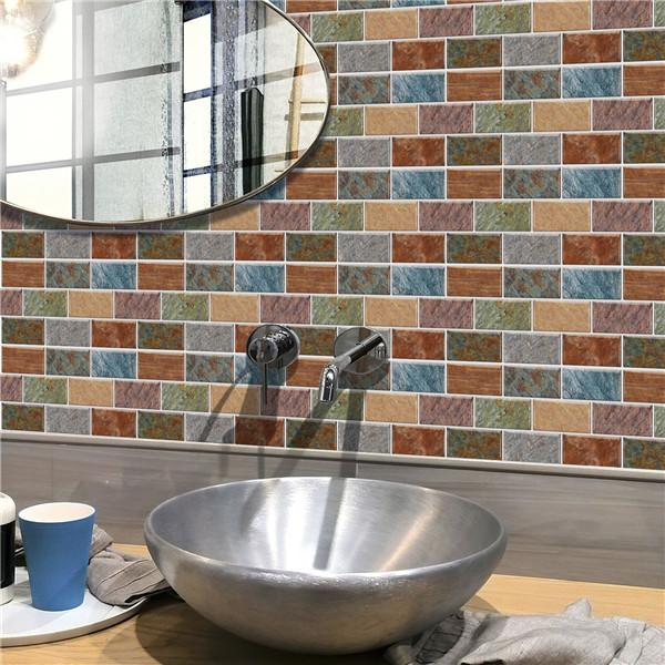 15cmX30cmX6PCS Водонепроницаемые маслостойкие наклейки на стену, наклейки на кирпичную плитку