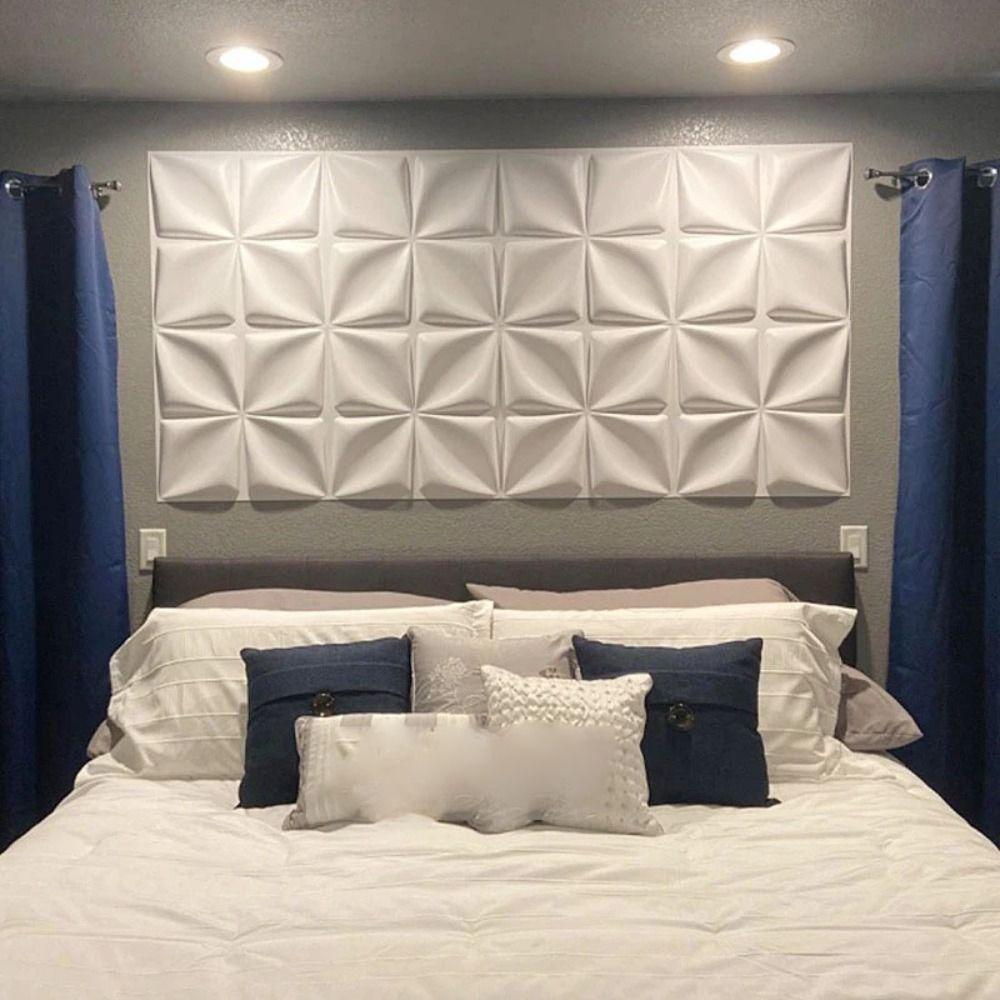 Белая 3D настенная панель Водонепроницаемый фон Обои для ванной комнаты Потолок