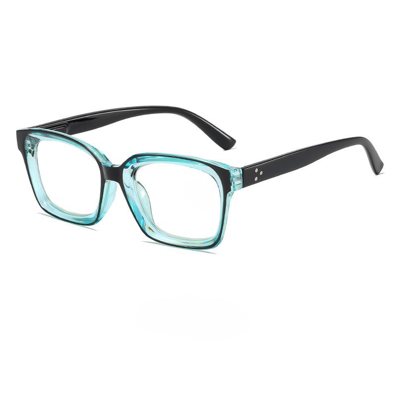 Anti Blue Light Reading Glasses Women Trendy Transparent Large Frame Far Sighted Eyeglasses