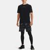 Under Armour HeatGear Vent Training Logo Compression Fitness Tights Men Bottoms Black 1362449-001