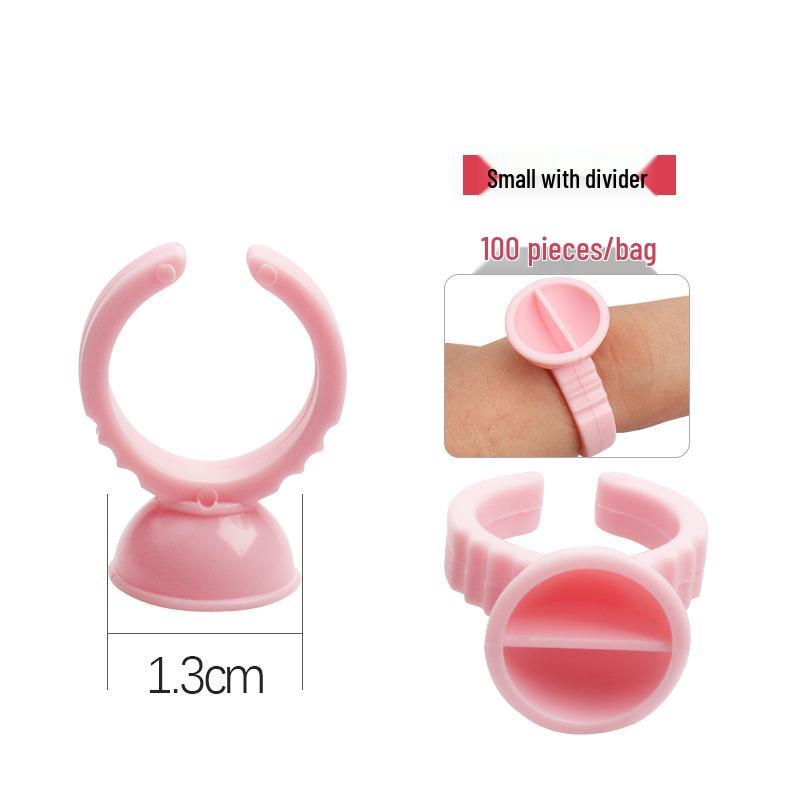 Набор из 100 розовых чашечек для пигмента для микроблейдинга и подставок для клея для наращивания ресниц