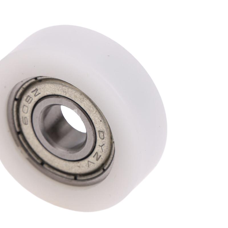 1Pc 8*30*10Mm Injection Molded Nylon Coated Bearing Wheel Bearing 608 Roller Wheel Track Rail Pulley Door Window Track Pulley