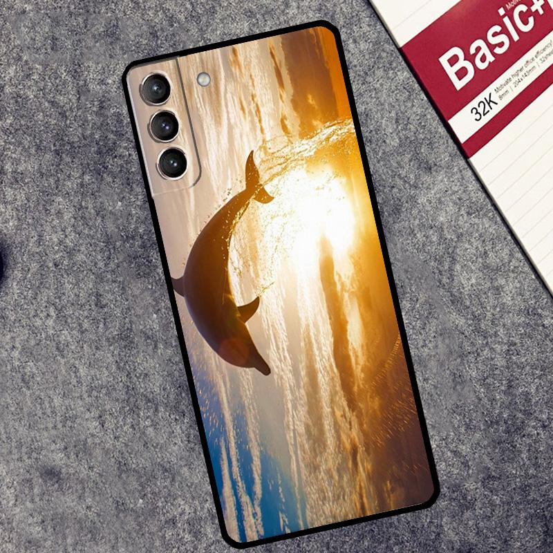 Чехол 'Морской дельфин' для Samsung Galaxy S24 S23 S22 S21 Ultra Plus Note 10 Note 20 S8 S9 S10 S20 FE