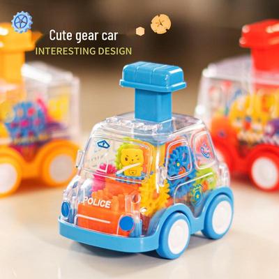 Детская инерционная машинка-головоломка с нажимным механизмом - Ударопрочная игрушка для мальчиков и девочек от 1 до 3 лет
