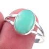Natural Chrysoprase Gemstone Handmade 925 Solid Sterling Silver Ring S.10 K5O15