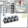 2026 Glowing Keyboard Keychain Stress Relief Pressable LED Button Toy Venting Device Suitable for Anxious People Desk Accessory