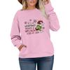 Women's Fashionable Casual Plus-Size Long Sleeve Pullover Printed Sweatshirt