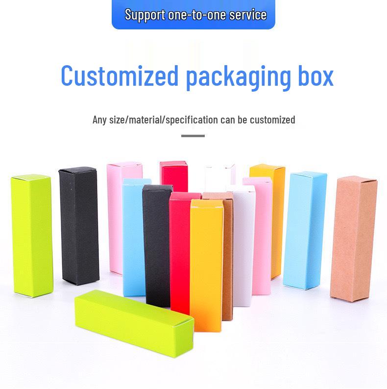 Lip Balm Kraft Paper Packaging Box - Black Cardboard Lipstick Box, Small Color Box