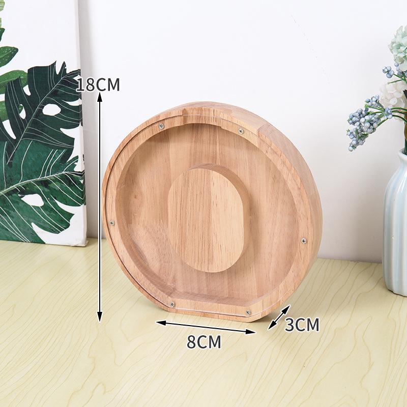 Деревянная и акриловая копилка для детей с алфавитом - прозрачный дизайн животных