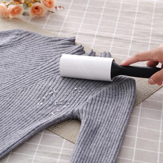 Lint Roller Clothes Furniture Hair Sticker Ergonomic Handle Adhesive Sheets Portable Lint Remover Multipurpose Cleaning Tool