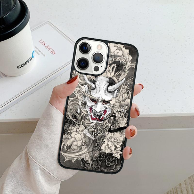 Чехол для телефона с демоном Хання Они для iPhone 17 Air 16 pro max 15 14 plus 12 13 Защитная крышка coque
