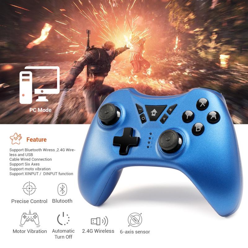 Беспроводной геймпад TSW05, совместимый с переключателем PS4 PS3 PC Android TV Box Bluetooth-соединение