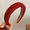 Women's Trendy and Fashionable Red Hair Band New Headband Retro Hair Clip Hair Bundle Headgear Gift