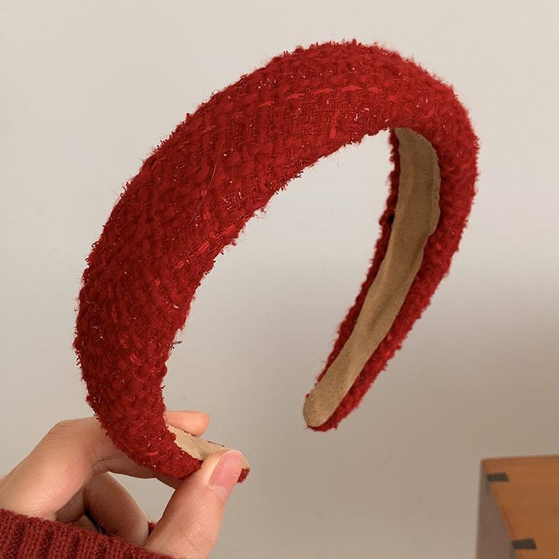 Women's Trendy and Fashionable Red Hair Band New Headband Retro Hair Clip Hair Bundle Headgear Gift