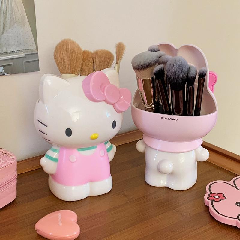 Sanrio Hello Kitty My Melody Подставка для ручек Мультяшная Канцелярия Органайзер для кистей для макияжа Настольное украшение Рождественское украшение Подарки