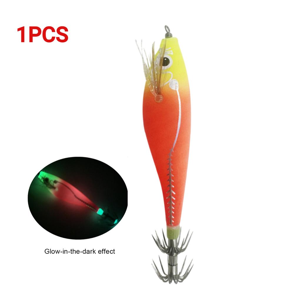Светящаяся рыболовная приманка, светящаяся в темноте приманка для креветок, приманка для джиговой ловли, приманка для рыбалки в виде кальмара для осьминога, поддельные рыболовные снасти для каракатицы, жесткая наживка, морские приманки, снасти