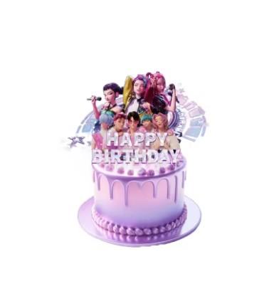 Новая горячая K-POP Охота на ведьм Тема дня рождения Вечеринка Украшение для торта на день рождения Подходит для дней рождения девочек Подарки