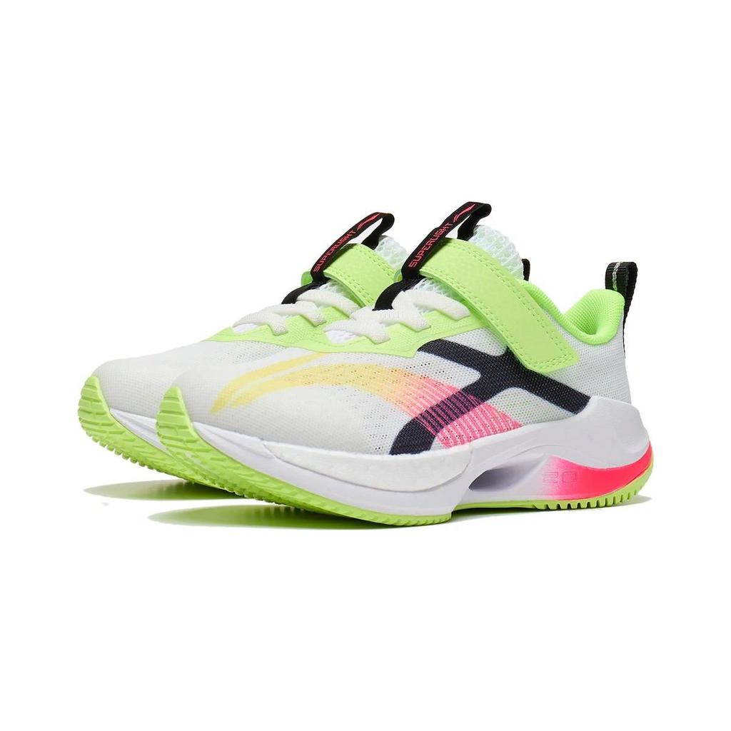 Кроссовки для бега LiNing Ultra Light 20 с нескользящей подошвой и износостойкостью, детские кроссовки для бега белого и зеленого цвета YKNT052-3