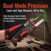 Retractable Digital Tape Measure 3-in-1 Laser Rangefinder Measuring Tool Laser Level  Construction