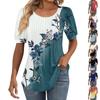 Женские пышные туники с короткими рукавами, топы, плиссированные блузки с воротником, повседневные свободные весенне-летние футболки