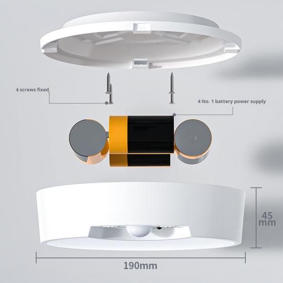 Светодиодный потолочный светильник с дистанционным управлением, функция памяти с регулируемой яркостью, питание от аккумулятора, перезаряжаемый USB-датчик движения, светильник для внутреннего шкафа