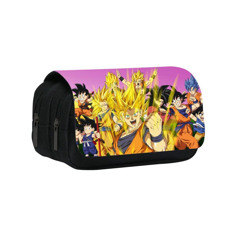 Dragon Ball Nylon School Pencil Bag With Spacious Storage For Middle School And Teens