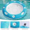 40 Inch Round Floating Card Table for Pool Inflatable Pool Game Table with Fruit Drink Holder Floating Card Game Tray for Summer