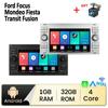Android Car Radio Multimedia Player Stereo 2 DIN For Ford Focus 2007 Mondeo S-max C MAX Kuga Galaxy Fiesta Transit Fusion Navi BT GPS Wifi 1+32GB