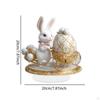 2D пасхальный кролик декор с основанием художественная работа стол центральный элемент садовая вывеска для шкафа