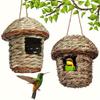 Hanging Bird's Nest Square Mouth Spherical Woven Creative Outdoor Garden Birdhouse Hatching Breeding House Nest Bird Accessories