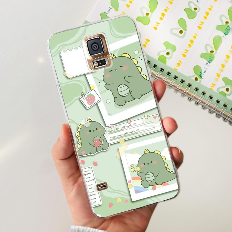 For Samsung S5 Case Cute Cartoon Soft Silicone Phone Back Cover For Samsung Galaxy S5 S 5 i9600 TPU Bumper on Galaxy S5 Neo Capa