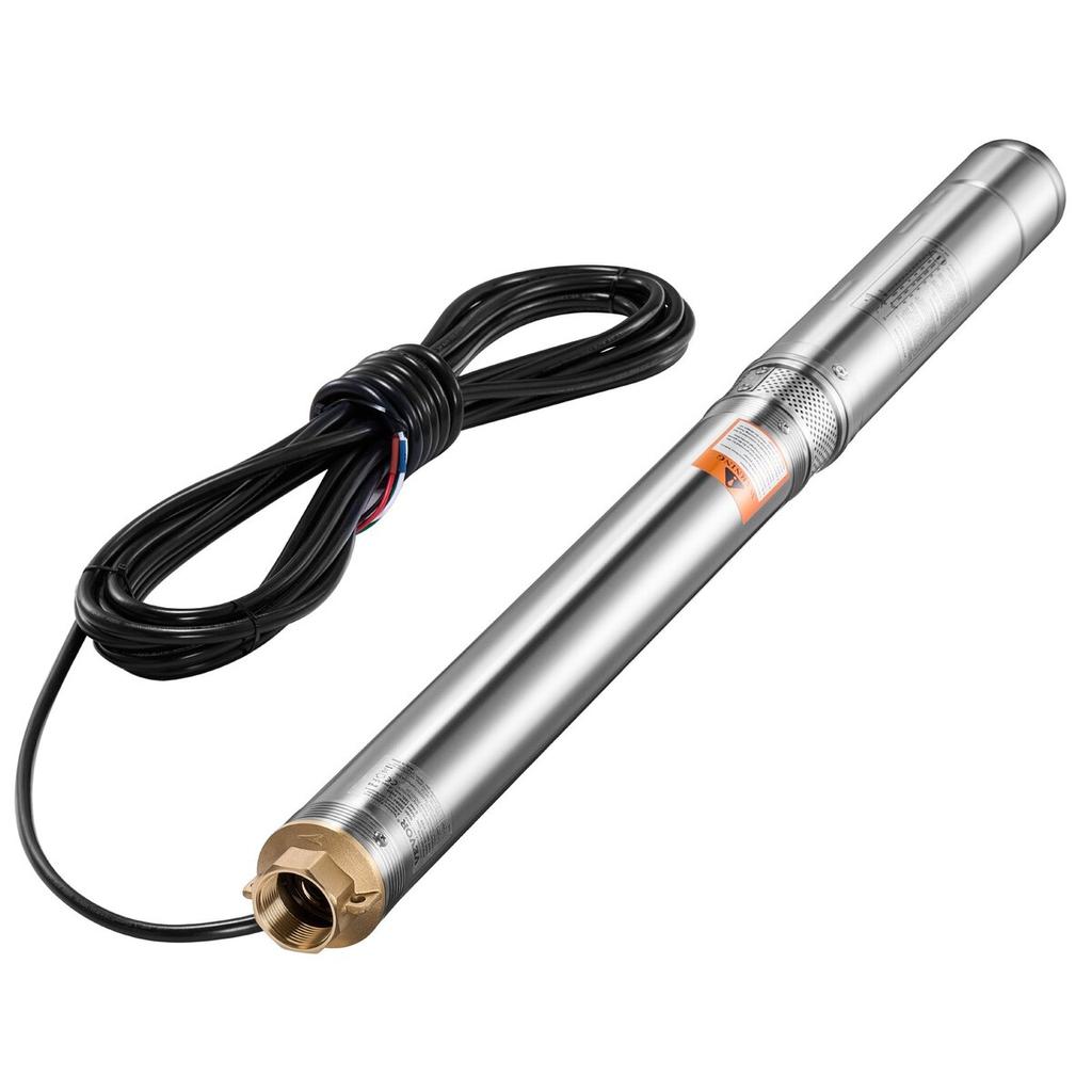 550W Deep Well Submersible Pump Stainless Steel Water Pump 174ft 100L/min