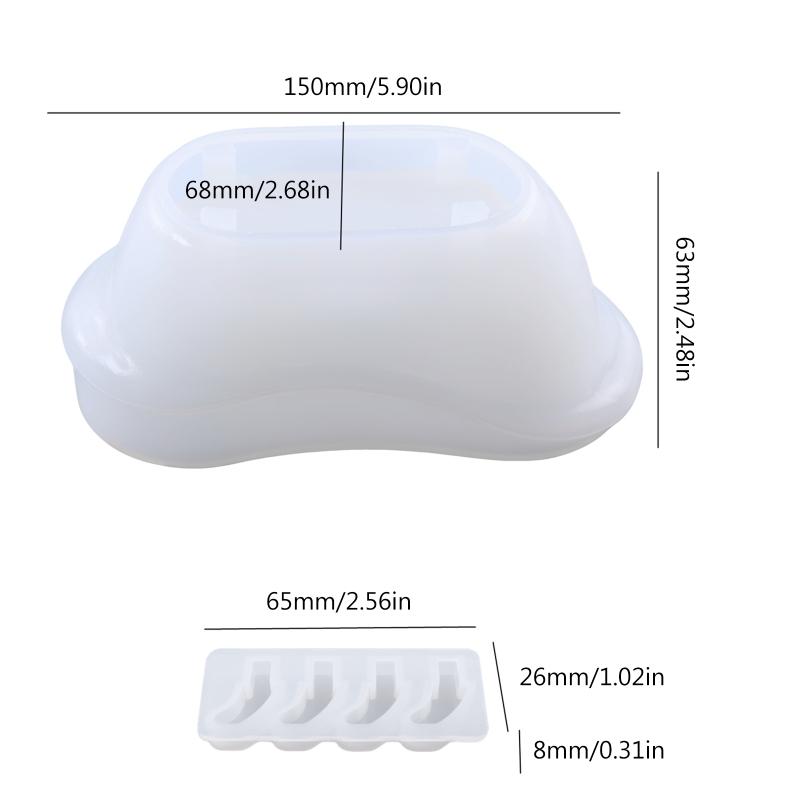 Soap Dish Resin Silicone Mold Jewelry Tray Resin Casting Mold Suitable for Jewelry Dish Holder Soap Dish Storage Box