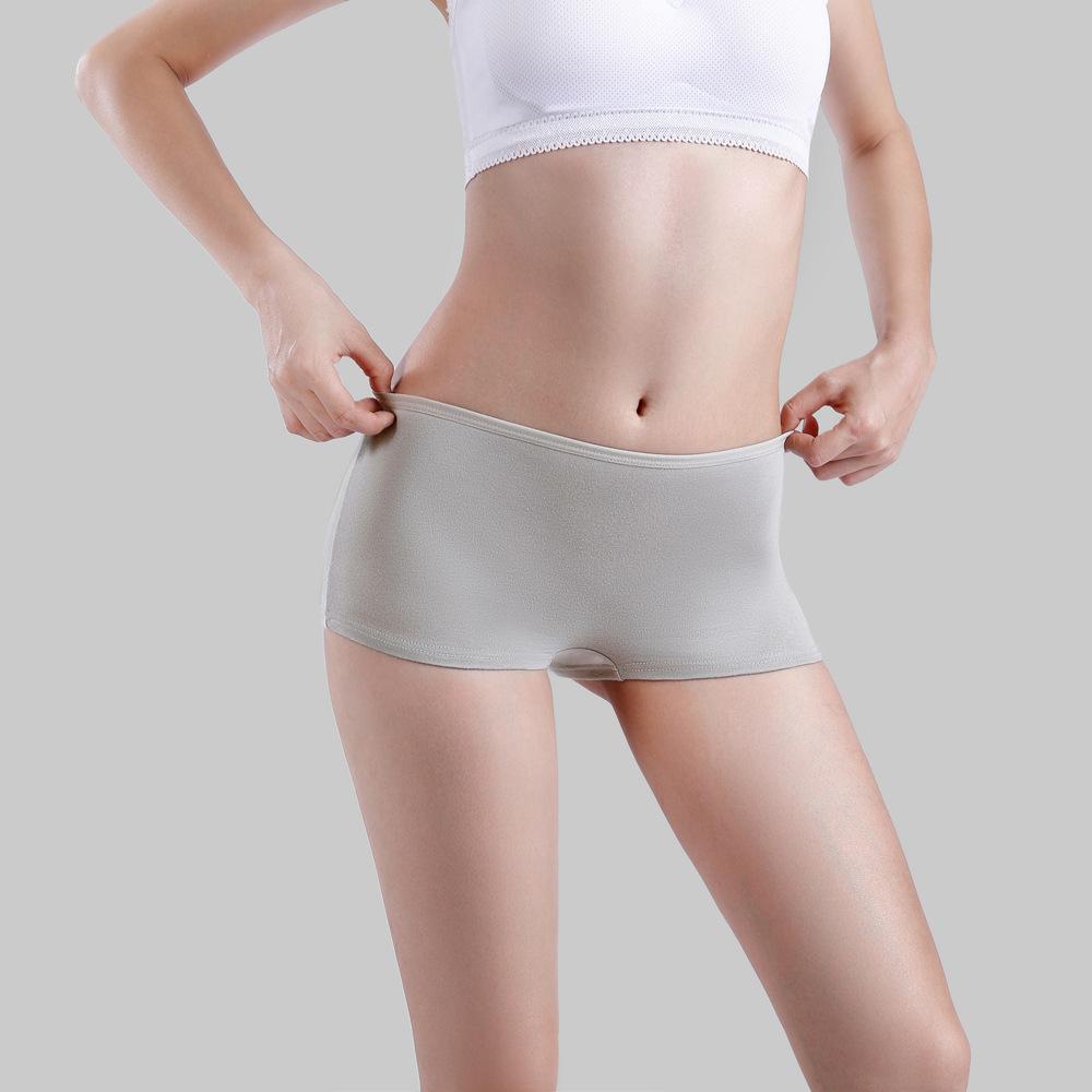 Женские хлопковые трусики-боксеры, женское нижнее белье с принтом и низкой талией, женские трусики-боксеры, 6 шт.