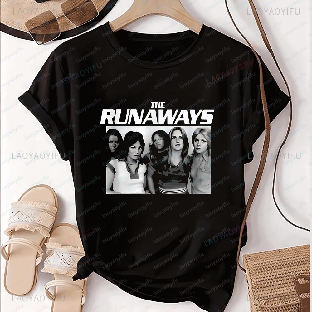The Runaways Printed T-Shirt - Unisex Trendy Short-Sleeved Shirt for Both Men and Women - Large Size T-Shirt