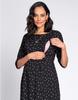 Платье для беременных Seraphine EBONY повседневное, с черным узором в горошек