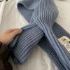 Scarf Designer Niche Macaron Candy Solid Color Cross Wool Fashion Ins Knitted Scarf