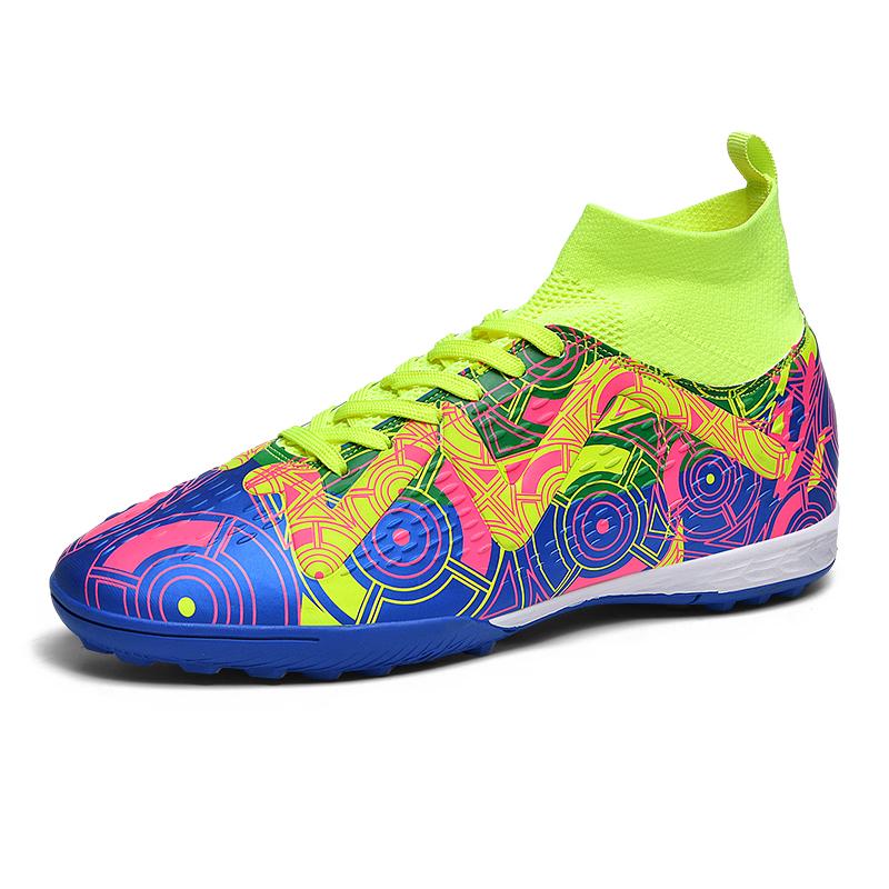 Men's Soccer Shoes FG/TF Non-Slip Soccer Cleats Train Shoe Personalized Print Design Outdoor Sneakers High Top Football Boots 46