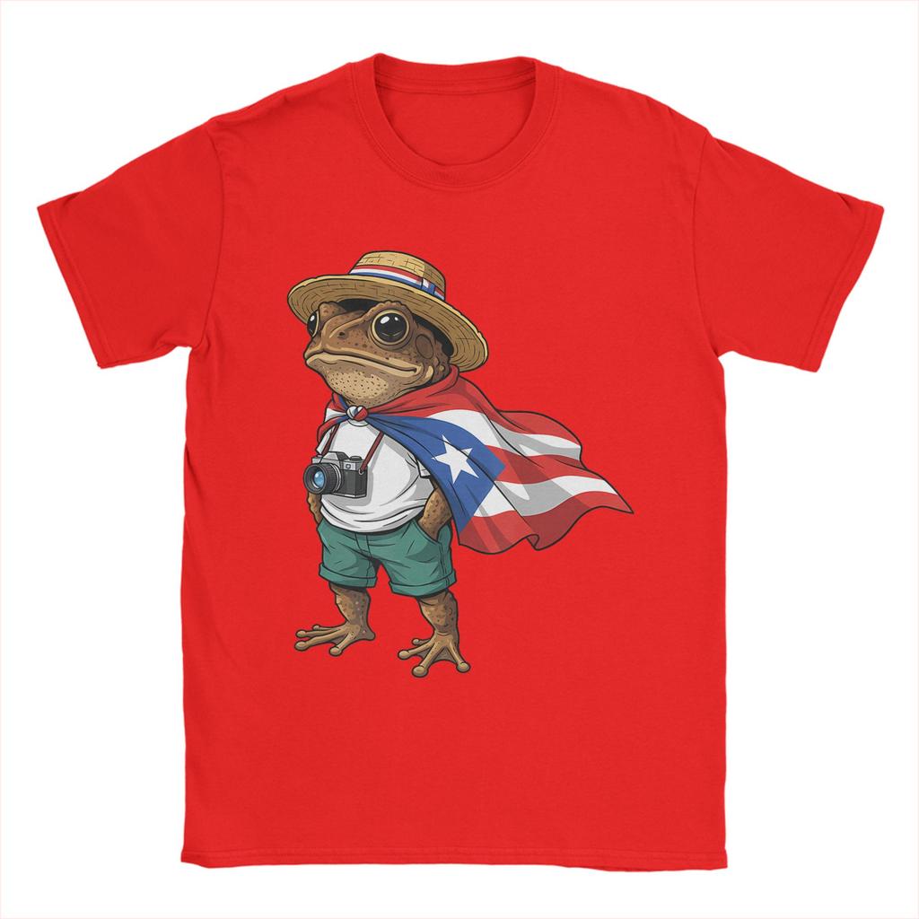 Bad Bunny Puerto Rico Coqui Frog Boricua Puerto Rican Flag Taino TShirt Cotton T Shirts For Men Tee Shirt Short Sleeves Tees