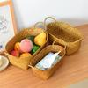 Woven Storage Baskets Multifunctional Kitchen Organizer Handwoven Cosmetic Box for Vegetable Fruit Bedroom Bathroom Home Decor