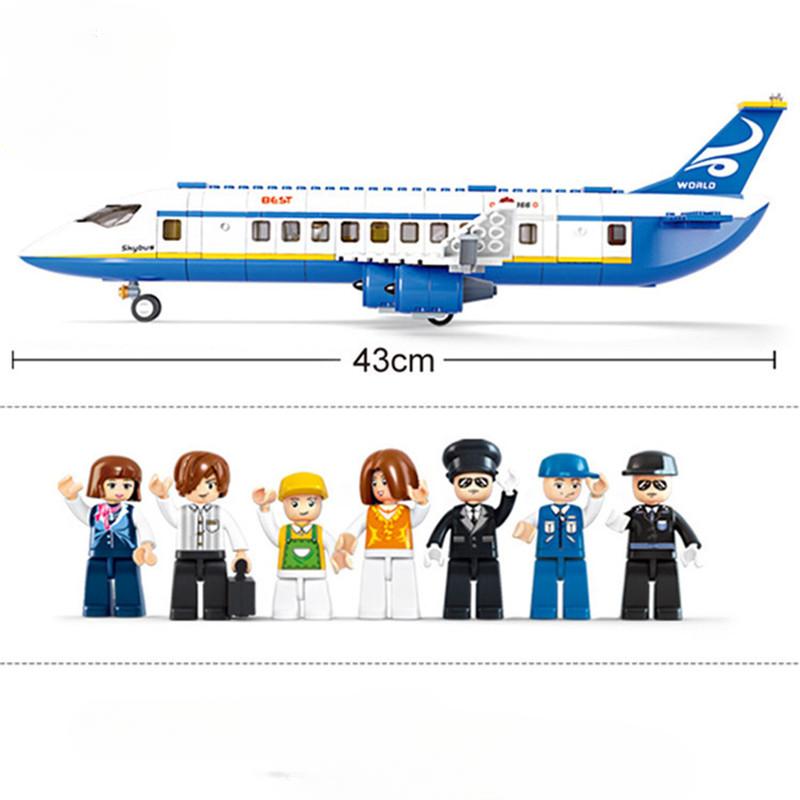463 шт. городской аэропорт Airbus самолет Brinquedos Avion модель строительные блоки кирпичи развивающие игрушки для детей