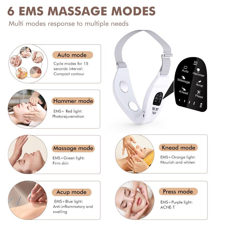 Устройство для подтяжки лица, вибрационный массажер для лица, средство для похудения, удаление двойного подбородка, пояс для подтяжки V-образной формы с дистанционным управлением