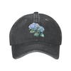 Blue Hydrangea Flower Fashion Classic Cotton Trucker Hat Summer Dad Cowboy Cap Outdoor Leisure Basketball Caps
